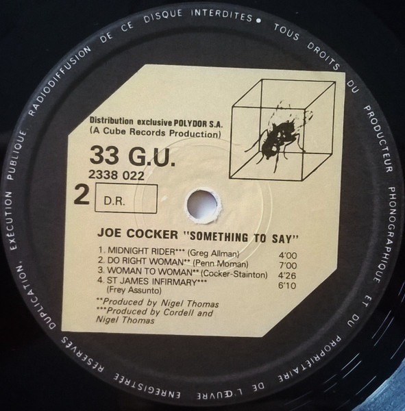 Joe Cocker - Something To Say | Cube Records (2338 022) - 4 Joe Cocker - Something To Say | Cube Records (2338 022) - 4