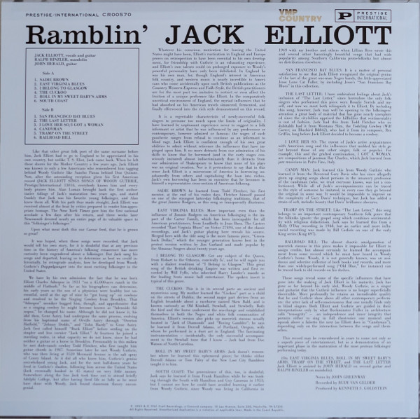 Ramblin' Jack Elliott - Ramblin' Jack Elliott | Prestige International (CR00570) - 4 Ramblin' Jack Elliott - Ramblin' Jack Elliott | Prestige International (CR00570) - 4