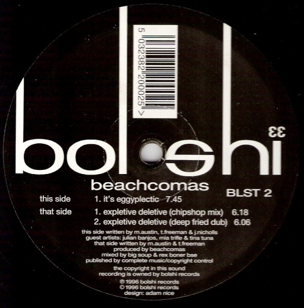 Beachcomas - Expletive Deletive / It's Eggyplectic | Bolshi Records (BLST 2) - main Beachcomas - Expletive Deletive / It's Eggyplectic | Bolshi Records (BLST 2) - main