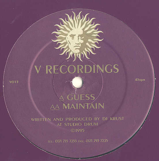 Krust - Guess / Maintain | V Recordings (V013) - main Krust - Guess / Maintain | V Recordings (V013) - main