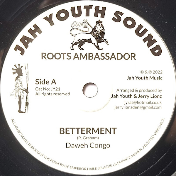 Daweh Congo , Jerry Lions - Betterment | Jah Youth (JY21) - main