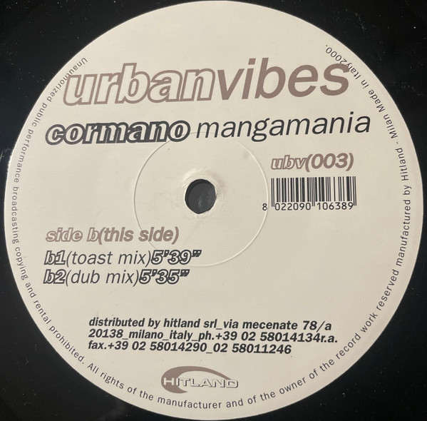Cormano - Mangamania | Urban Vibes (UBV 003) - 3