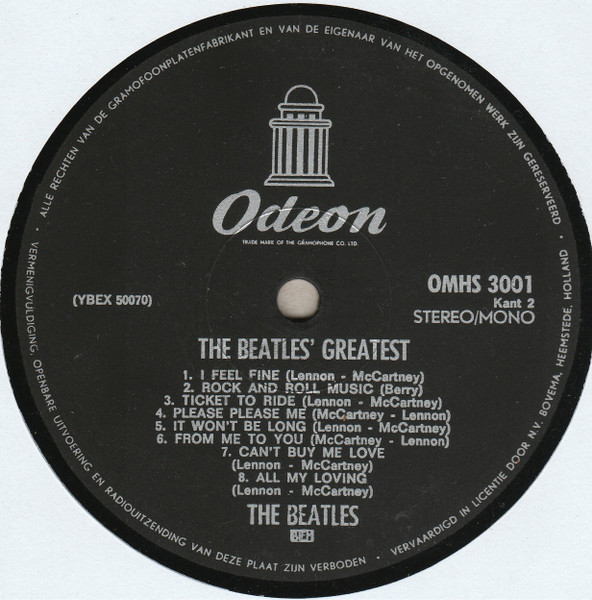 The Beatles - Beatles' Greatest | Parlophone (OMHS 3001) - 4 The Beatles - Beatles' Greatest | Parlophone (OMHS 3001) - 4