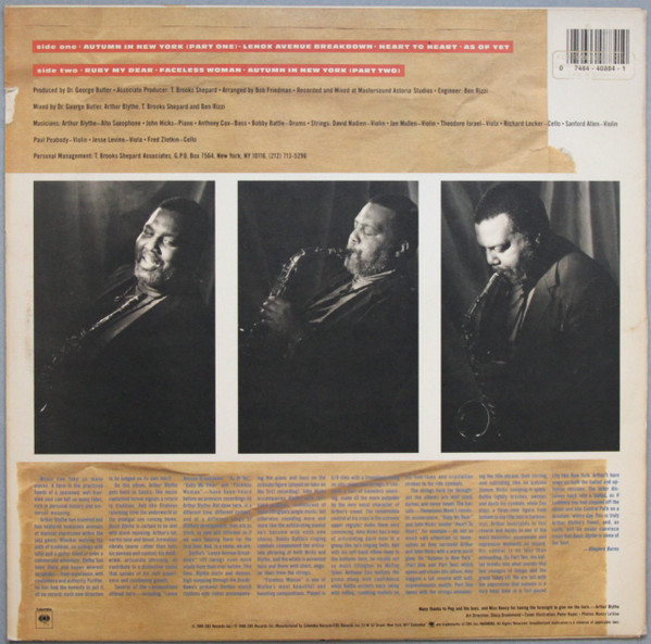 Arthur Blythe - Basic Blythe | Columbia (FC 40884) - 2 Arthur Blythe - Basic Blythe | Columbia (FC 40884) - 2