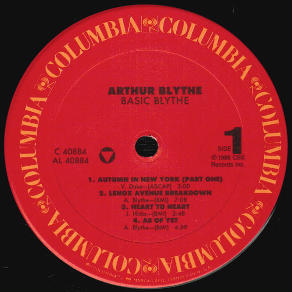 Arthur Blythe - Basic Blythe | Columbia (FC 40884) - 3 Arthur Blythe - Basic Blythe | Columbia (FC 40884) - 3