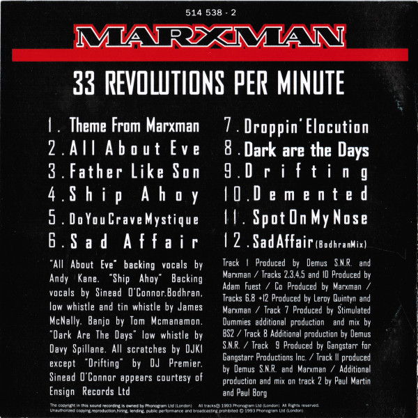 Marxman - 33 Revolutions Per Minute | Talkin' Loud (514 538-2) - 4