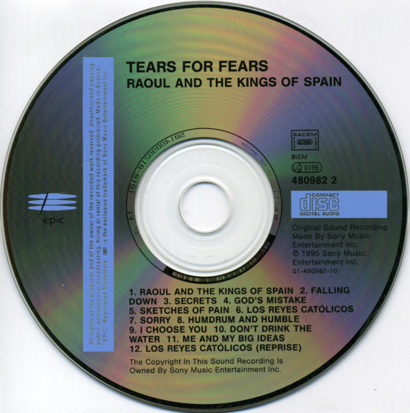 Tears For Fears - Raoul And The Kings Of Spain | Epic (480982 2) - 3