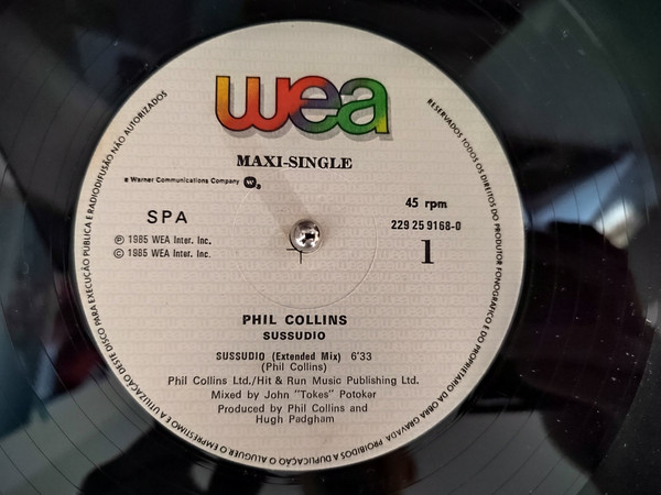 Phil Collins - Sussudio (Extended Remix) | WEA (229 25-9168-0) - 3