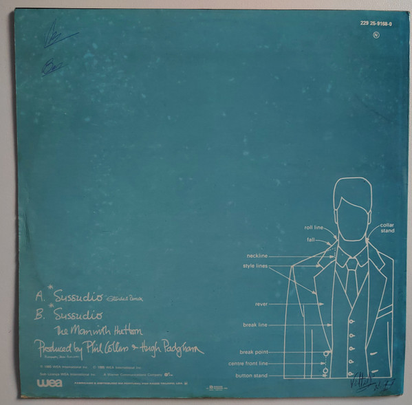 Phil Collins - Sussudio (Extended Remix) | WEA (229 25-9168-0) - 2