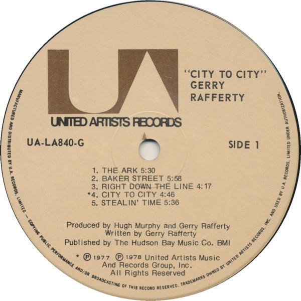 Gerry Rafferty - City To City | United Artists Records (UA-LA840-G) - 3 Gerry Rafferty - City To City | United Artists Records (UA-LA840-G) - 3