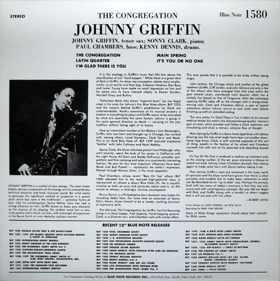 Johnny Griffin - The Congregation | Blue Note (1580) - 2
