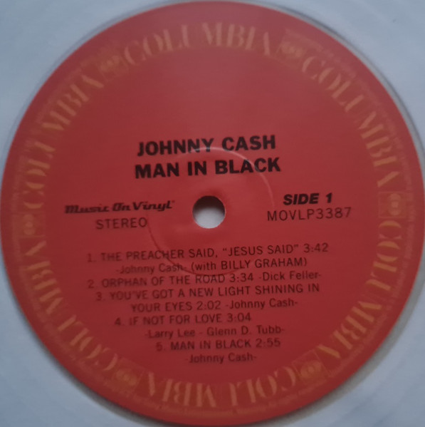 Johnny Cash - Man In Black (MOV - Limited Numbered Edition - Crystal Clear Vinyl) [Vinyl] | Music On Vinyl (MOVLP3387) - 5