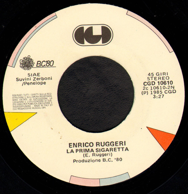 Enrico Ruggeri - Poco Più Di Niente | CGD (CGD 10610) - 3