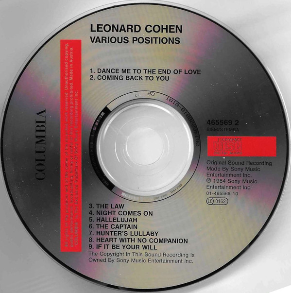 Leonard Cohen - Various Positions | Columbia (465569 2) - 2