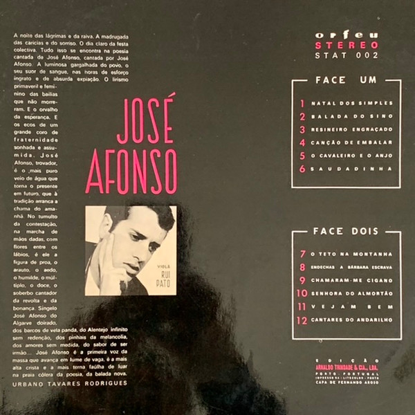 José Afonso - Cantares Do Andarilho | Orfeu (STAT 002) - 2 José Afonso - Cantares Do Andarilho | Orfeu (STAT 002) - 2