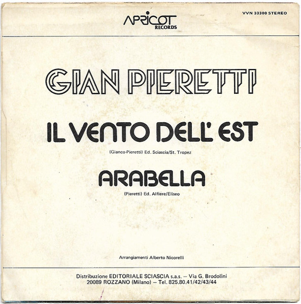Gian Pieretti - Il Vento Dell'Est | Apricot Records (VVN 33300) - 2