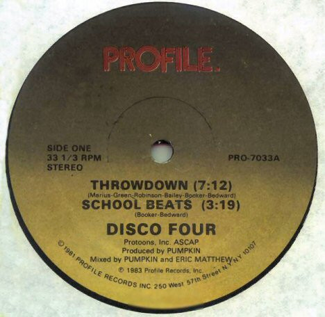 Disco Four - Throwdown | Profile Records (PRO-7033) - main