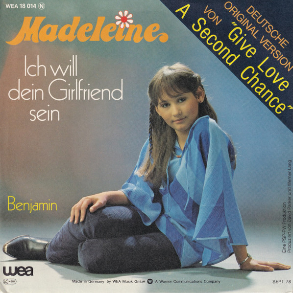 Madeleine Lang - Ich Will Dein Girlfriend Sein | WEA (WEA 18 014) - main