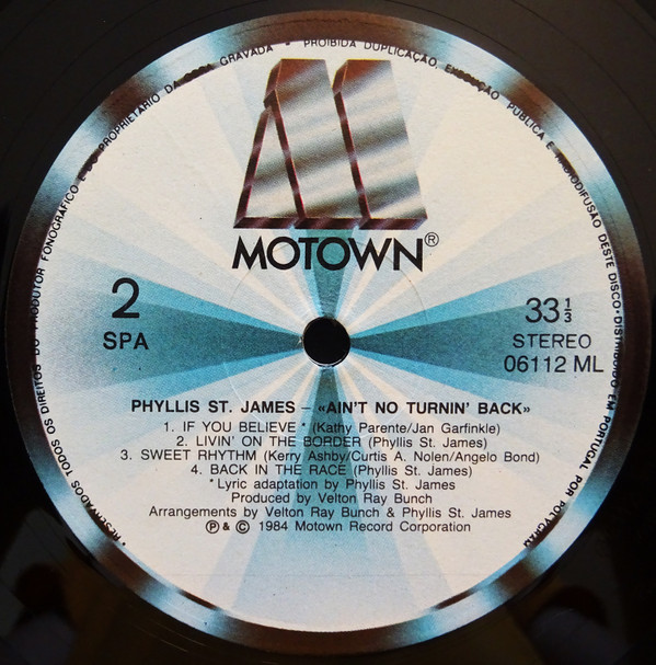 Phyllis St. James - Ain't No Turnin' Back | Motown (06112 ML) - 4 Phyllis St. James - Ain't No Turnin' Back | Motown (06112 ML) - 4