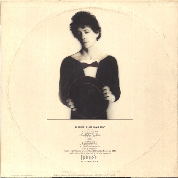 Lou Reed - Coney Island Baby | RCA (APL1 0915) - main