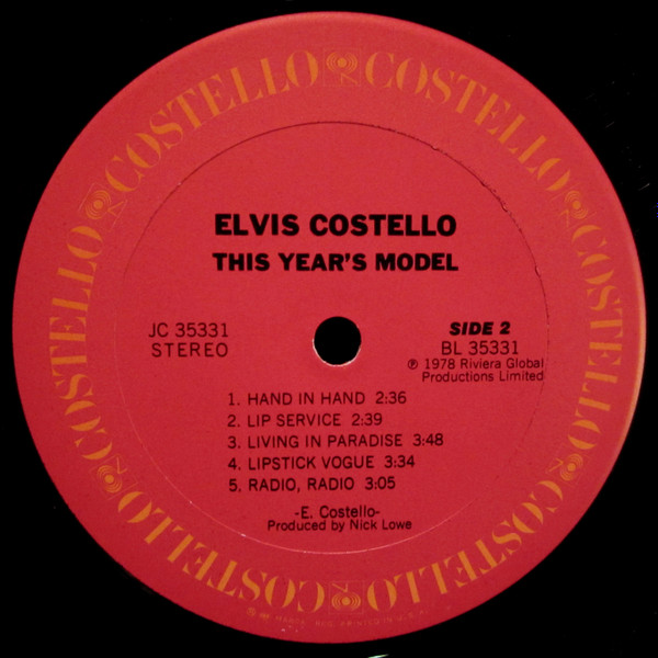 Elvis Costello - This Year's Model | Columbia (JC 35331) - 4 Elvis Costello - This Year's Model | Columbia (JC 35331) - 4