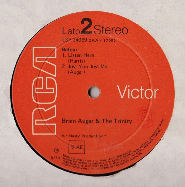 Brian Auger & The Trinity - Befour | RCA Victor (LSP 34059) - 3 Brian Auger & The Trinity - Befour | RCA Victor (LSP 34059) - 3