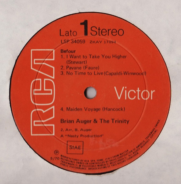 Brian Auger & The Trinity - Befour | RCA Victor (LSP 34059) - 2 Brian Auger & The Trinity - Befour | RCA Victor (LSP 34059) - 2