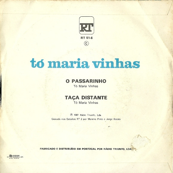 Tó Maria Vinhas - O Passarinho | RT (RT 51-6) - 2
