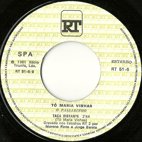 Tó Maria Vinhas - O Passarinho | RT (RT 51-6) - 4