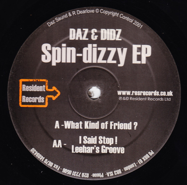 Daz & Didz - Spin-Dizzy EP | Resident Records (RR 002) - main