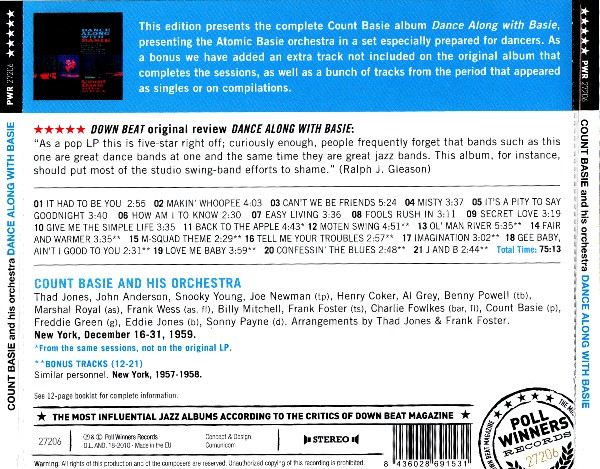 Count Basie Orchestra - Dance Along With Basie | Poll Winners Records (27206) - 4