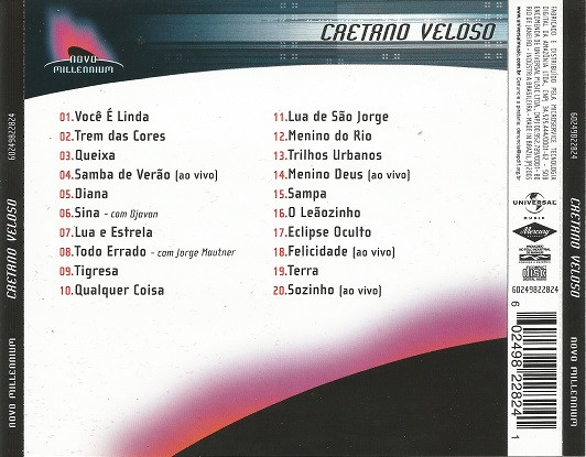 Caetano Veloso - Novo Millennium - 20 Músicas Para Uma Nova Era | Mercury (60249822824) - 2