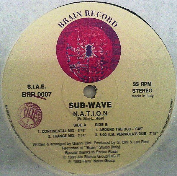 Sub-Wave - N.A.T.I.O.N. | Brain Records (BRR 0007)