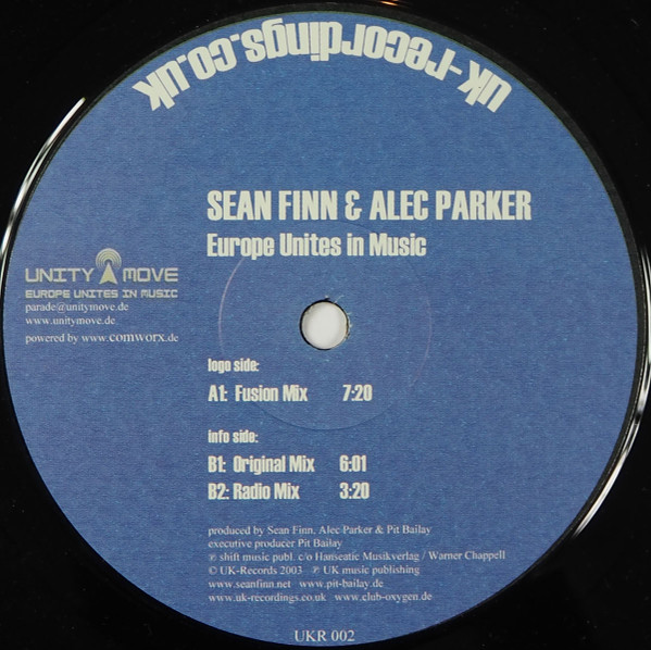 Sean Finn & Alec Parker - Europe Unites In Music | UK-Records (UKR 002)