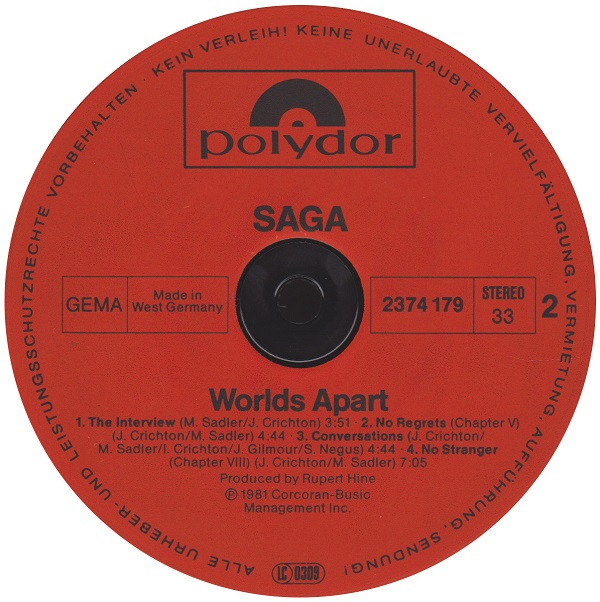 Saga - Worlds Apart | Polydor (2374 179) - 4