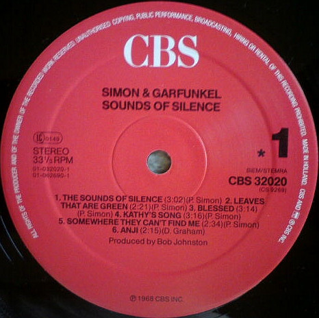 Simon & Garfunkel - Sounds Of Silence | CBS (CBS 32020) - 3