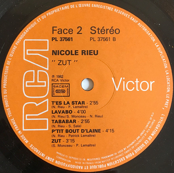 Nicole Rieu - Zut | RCA Victor (PL 37561) - 4 Nicole Rieu - Zut | RCA Victor (PL 37561) - 4