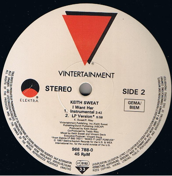 Keith Sweat - I Want Her | Elektra (966 788-0) - 3