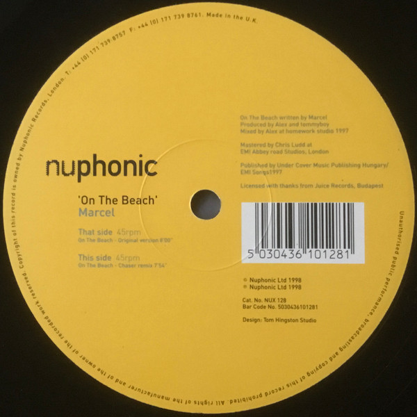 Marcel - On The Beach (Chaser Remix) / On The Beach | Nuphonic (NUX 128) - main
