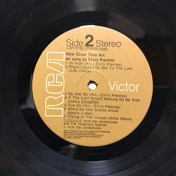 Elvis Presley - How Great Thou Art | RCA (LSP-3758) - 4 Elvis Presley - How Great Thou Art | RCA (LSP-3758) - 4