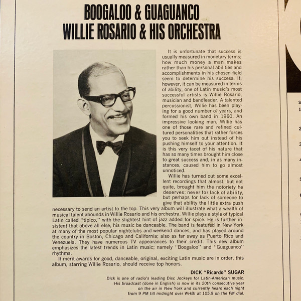 Willie Rosario Y Su Orquesta - Boogaloo & Guaguanco | ATCO Records (SD 33-236) - 3