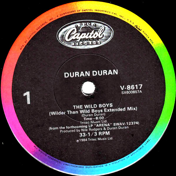 Duran Duran - The Wild Boys | Capitol Records (V-8617) - 3