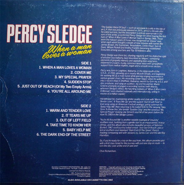 Percy Sledge - When A Man Loves A Woman | Pickwick Records (SHM 3064) - 2