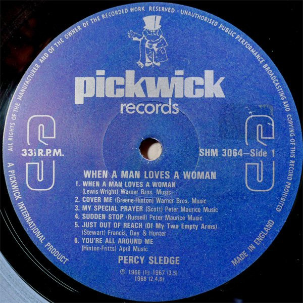 Percy Sledge - When A Man Loves A Woman | Pickwick Records (SHM 3064) - 3