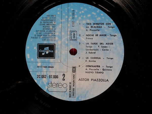 Astor Piazzolla, Su Bandoneon y Sus Cuerdas - Astor Piazzola | Columbia (2C 062-97006) - 4 Astor Piazzolla, Su Bandoneon y Sus Cuerdas - Astor Piazzola | Columbia (2C 062-97006) - 4