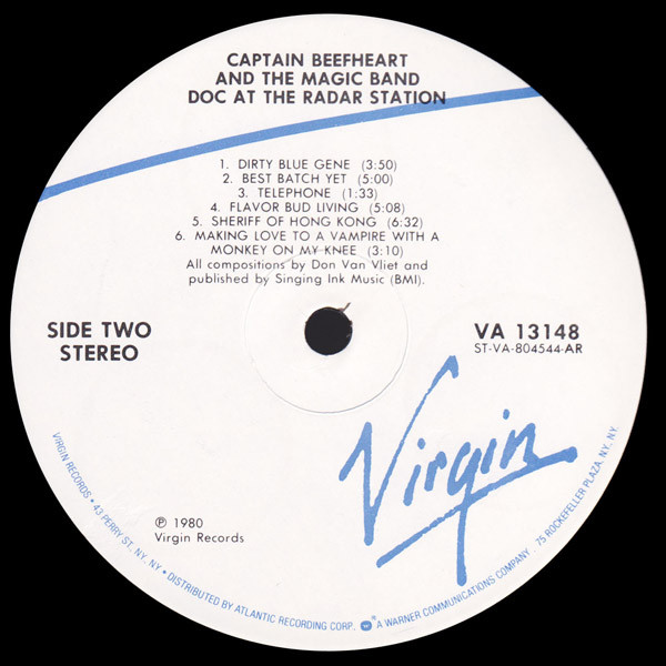 Captain Beefheart And The Magic Band - Doc At The Radar Station | Virgin (VA 13148) - 4 Captain Beefheart And The Magic Band - Doc At The Radar Station | Virgin (VA 13148) - 4
