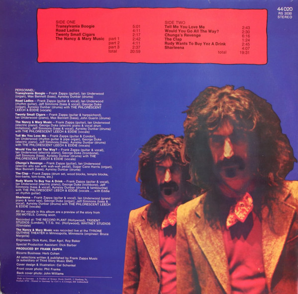 Frank Zappa - Chunga's Revenge | Reprise Records (44 020) - 3 Frank Zappa - Chunga's Revenge | Reprise Records (44 020) - 3