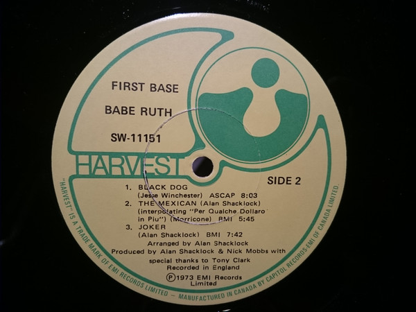 Babe Ruth - First Base [Vinyl] | Harvest (SW-11151) - 4