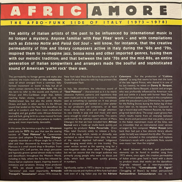 Various - Africamore: The Afro-Funk Side of Italy (1973-1978) | Four Flies Records (FLIES 65) - 3 Various - Africamore: The Afro-Funk Side of Italy (1973-1978) | Four Flies Records (FLIES 65) - 3
