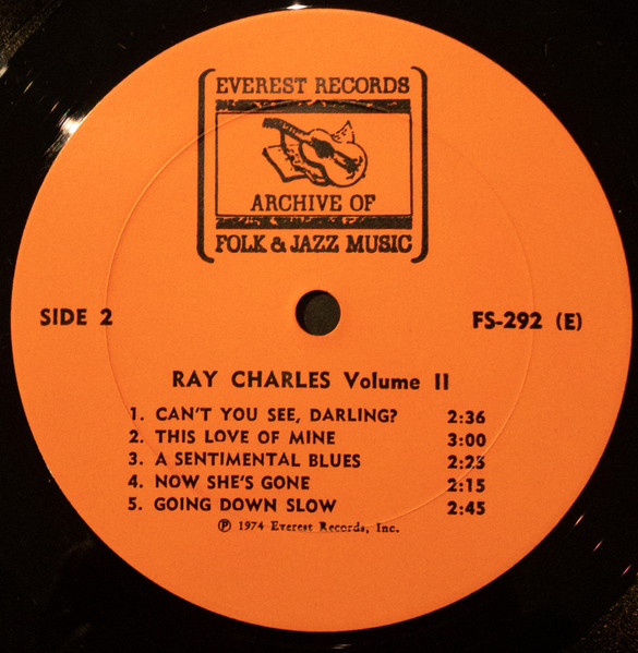 Ray Charles - Ray Charles Volume II | Everest Records Archive Of Folk & Jazz Music (FS 292) - 4 Ray Charles - Ray Charles Volume II | Everest Records Archive Of Folk & Jazz Music (FS 292) - 4